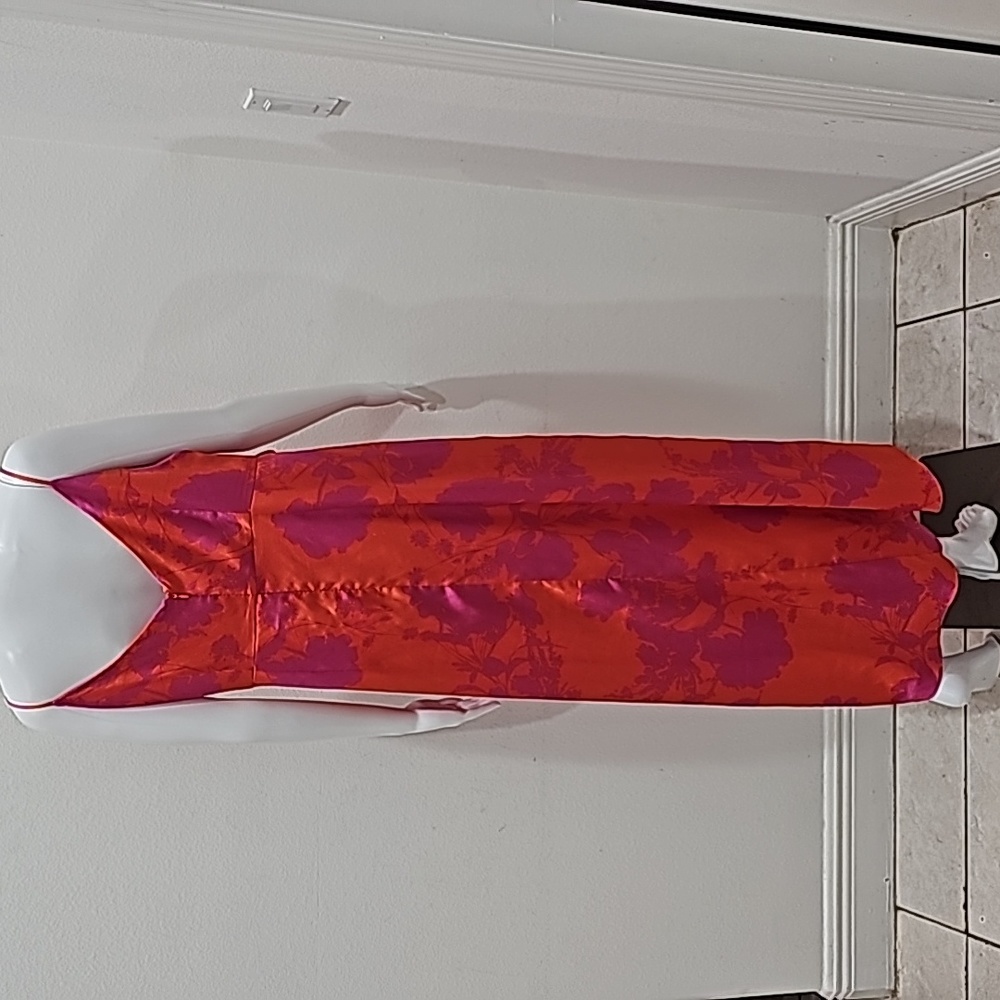 Bar III Womens Satin Printed Shift Dress Size XL cocktail dress - Picture 7 of 10